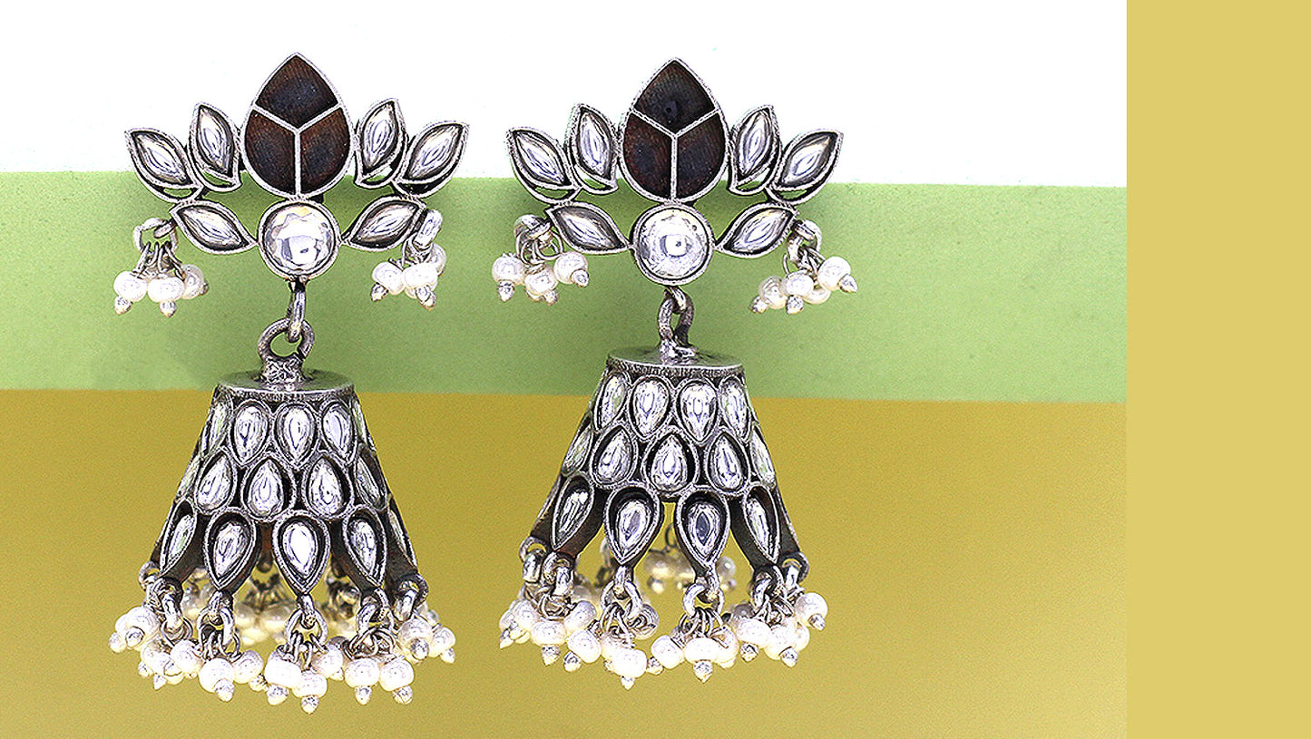 Elegance in Silver: Handmade Earrings by Sangeeta Boochra