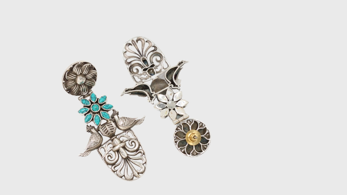 Eternal Charm: Sangeeta Boochra Silver Handcrafted Earrings