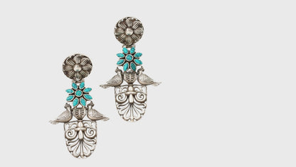 Eternal Charm: Sangeeta Boochra Silver Handcrafted Earrings