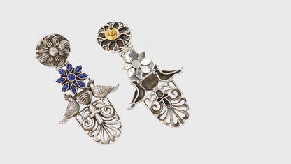 Ornamental Grace: Sangeeta Boochra Silver Handcrafted Earrings