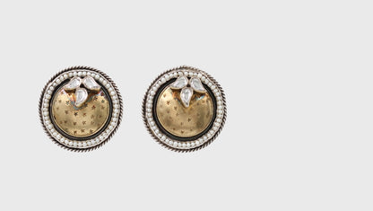 Sculpted Beauty: Sangeeta Boochra Silver Handcrafted Earrings