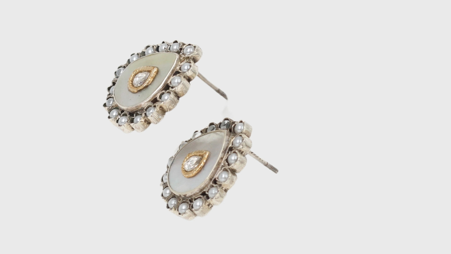 Refined Beauty: Silver Handmade Stud Earrings