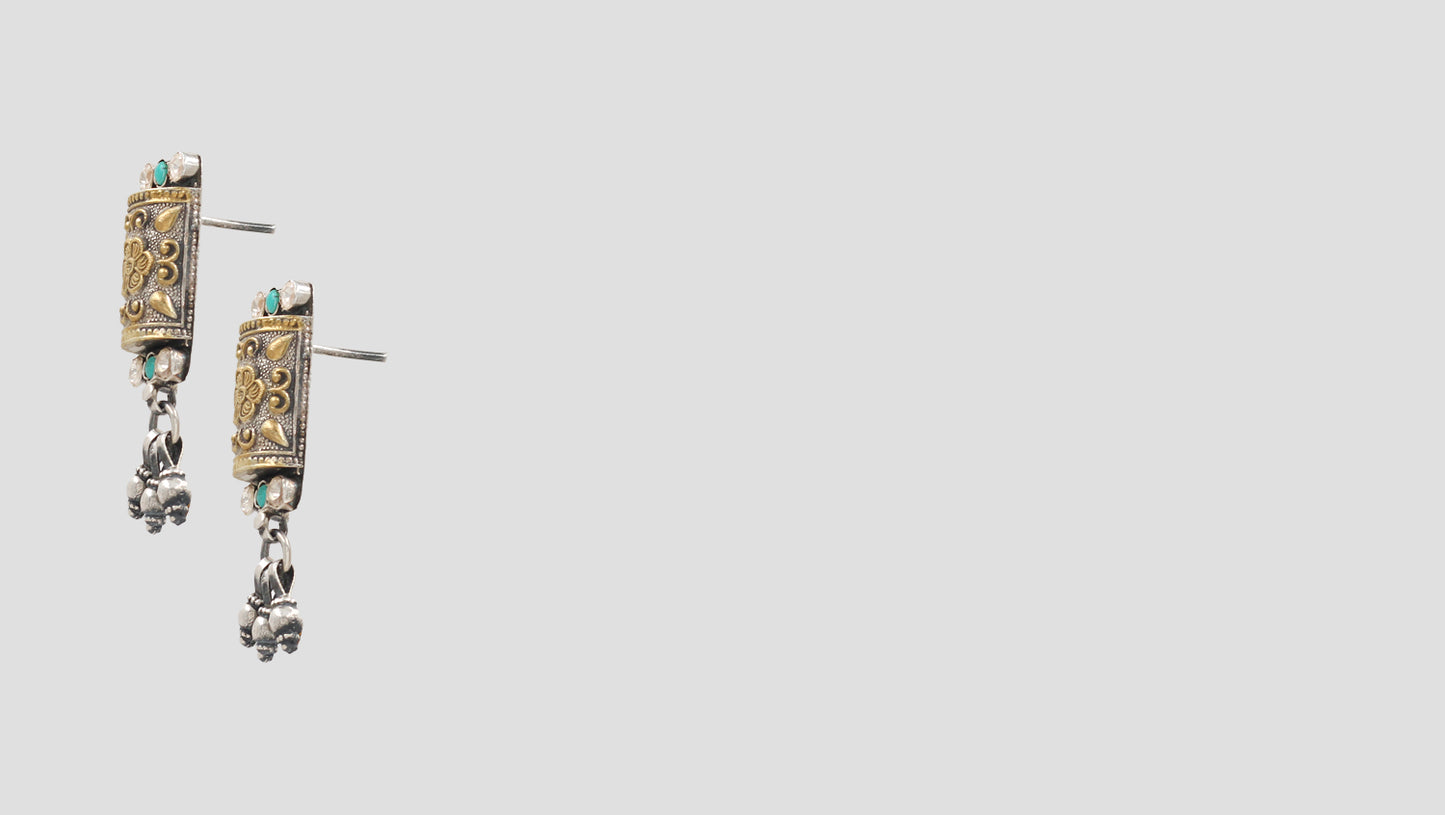 Antique Rectangular Drop Earrings – Sangeeta Boochra