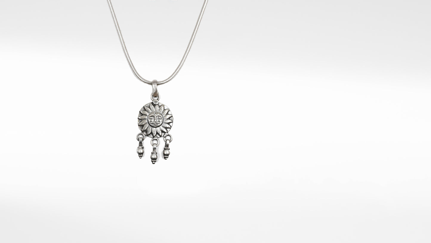 Sterling Silver Pendant With Chain Necklace