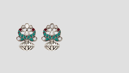 Graceful Refinement: Sangeeta Boochra Silver Handcrafted Studs