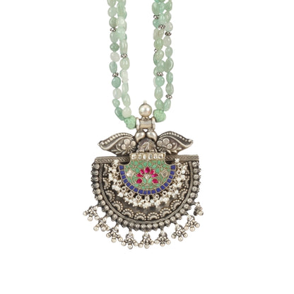 Zara Silver Oxidised Necklace