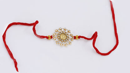 Sangeeta Boochra "925 Sterling Silver Stone-Studded Rakhi: Timeless Bond"