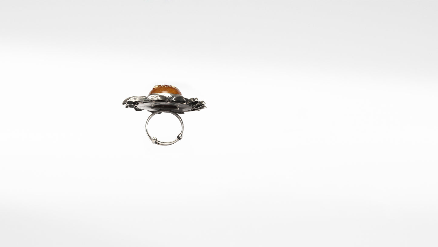 Sangeeta Boochra Silver Onyx Ring