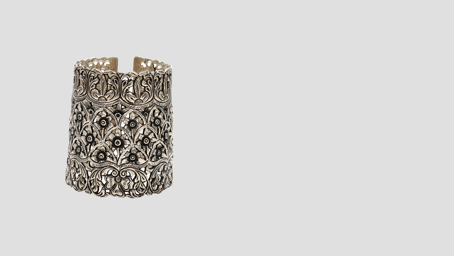 Timeless 925 Silver Open Cuff | Artisan Touch by Sangeeta Boochra