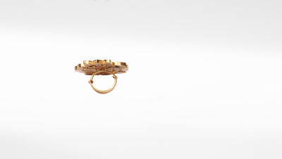 Sangeeta Boochra Silver Adjustable Gold Plated Ring