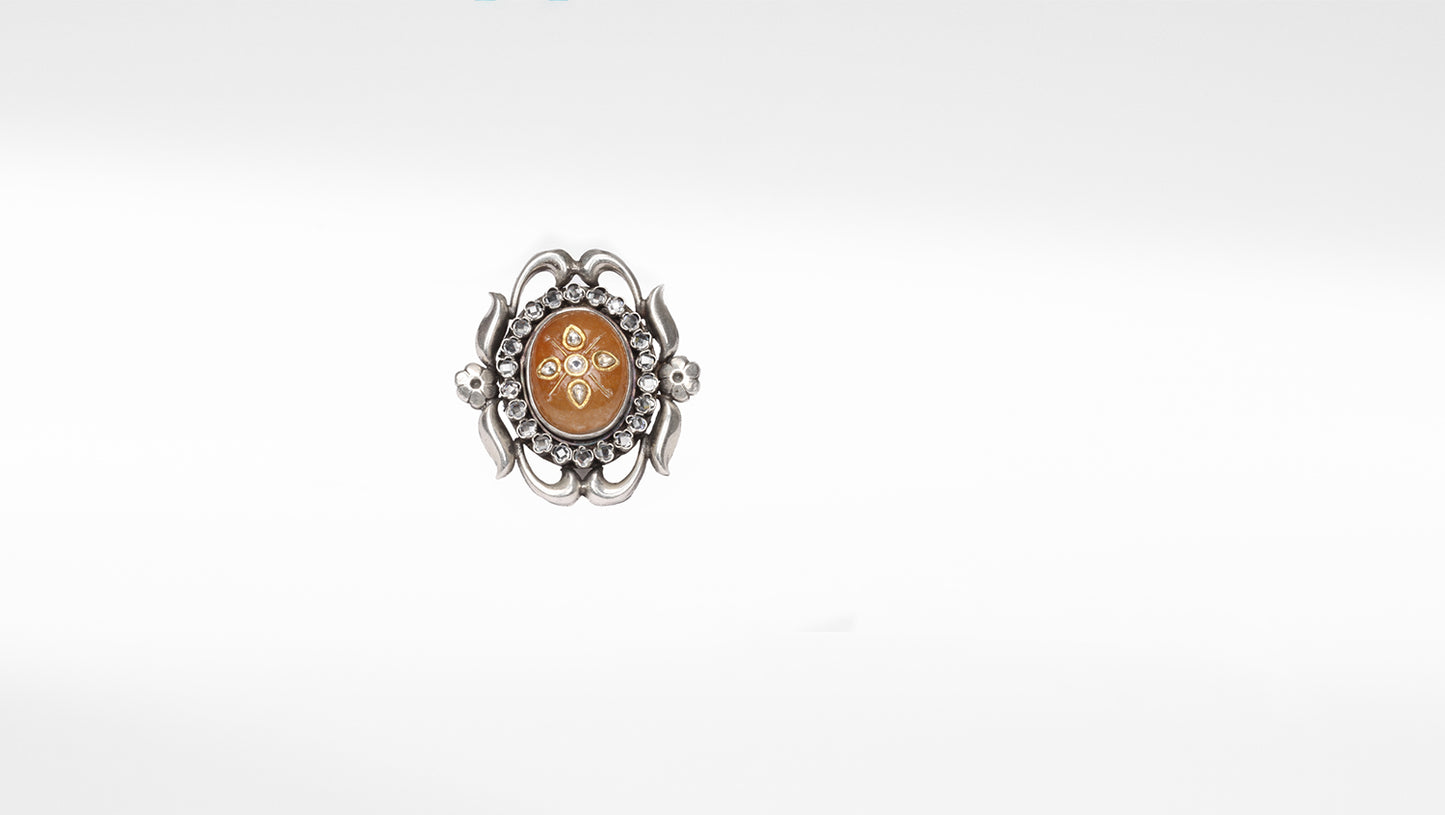 Sangeeta Boochra Silver Motifs Ring