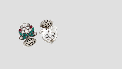 Graceful Refinement: Sangeeta Boochra Silver Handcrafted Studs