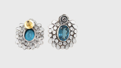 Stunning Silver Handmade Earrings with Hydro Stones