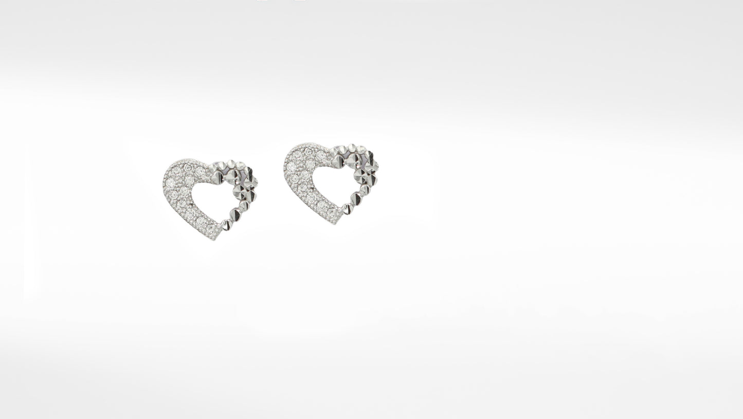 Sangeeta Boochra 925 Sterling Silver CZ Stud Earrings