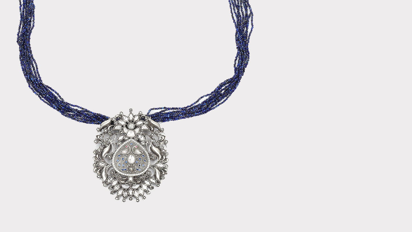 Unique Beauty Silver Necklace by Sangeeta Boochra