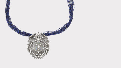 Unique Beauty Silver Necklace by Sangeeta Boochra