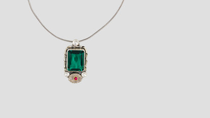 Sangeeta Boochra Royal Elegance Silver Pendant