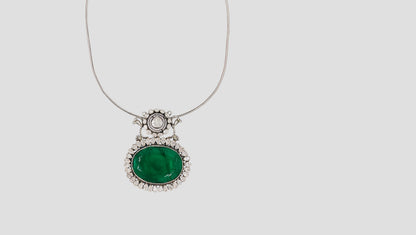 Sangeeta Boochra Heritage Moissanite Silver Pendant