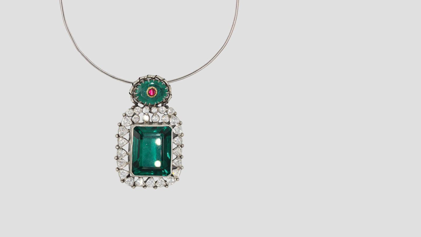 Sangeeta Boochra Heritage Moissanite Statement Pendant