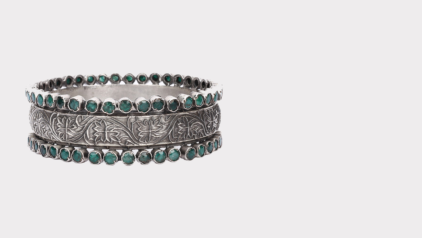 Silver Natima Floral Bracelet