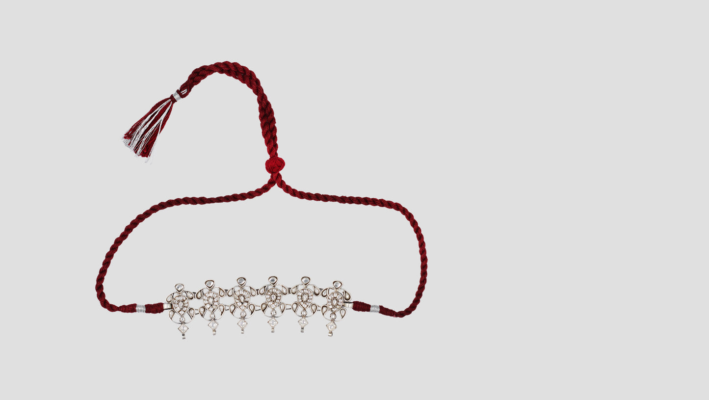 Regal Kundan Silver Choker by Sangeeta Boochra