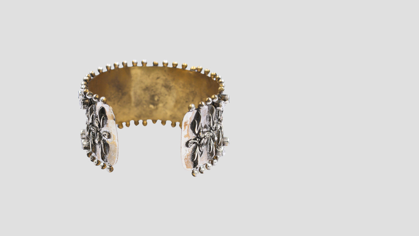 Handcrafted Tribal Silver Hand Cuff | Sangeeta Boochra