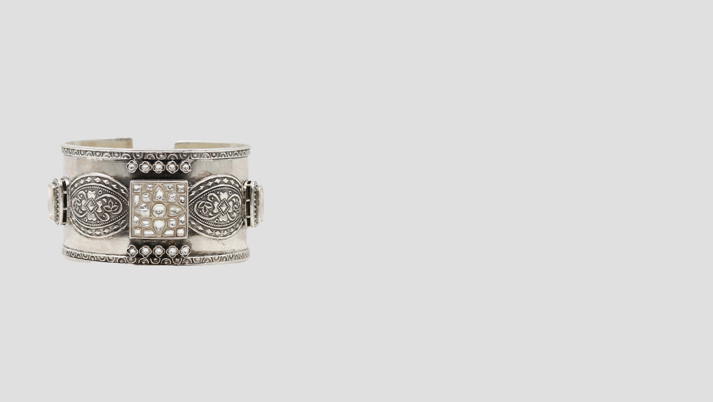 Royal Heritage 925 Silver Cuff by Sangeeta Boochra