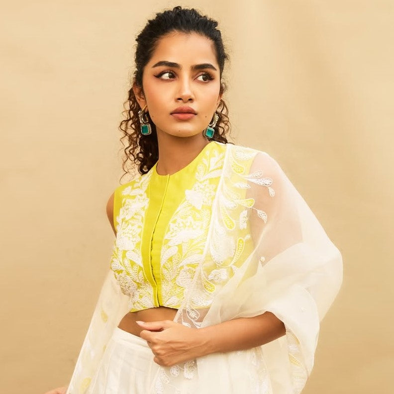 Anupama Parameswaran in Sangeeta Boochra Silver Earrings