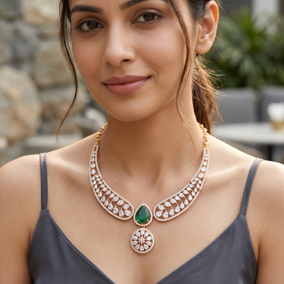Sangeeta Boochra Royal Radiance Gold-Plated Moissanite Set