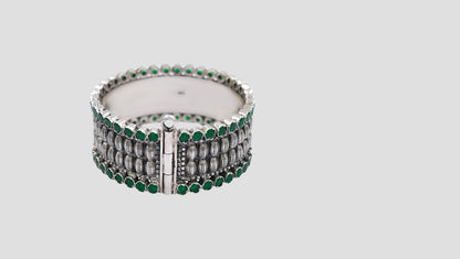 Sangeeta Boochra Statement Silver Bangle | Artisan Design