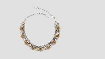 Sangeeta Boochra Handcrafted Silver & Gold-Tone Tribal Necklace