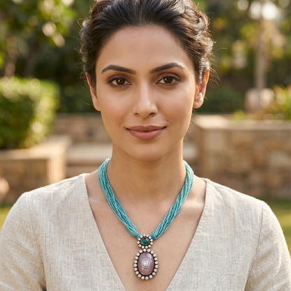 Sangeeta Boochra Heritage Bloom Moissanite Pendant