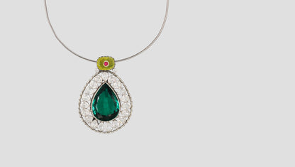 Sangeeta Boochra Timeless Green Elegance Pendant