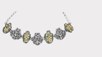 Sangeeta Boochra Handcrafted Silver Necklace