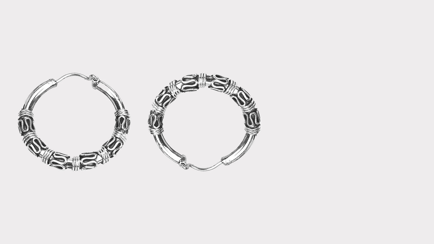 Silver Adali Hoop Earrings