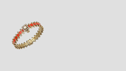 Enamel Work 925 Silver Bangle by Sangeeta Boochra