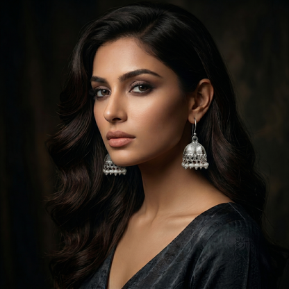 Sangeeta Boochra Minimalist Pearl Drop Jhumkas