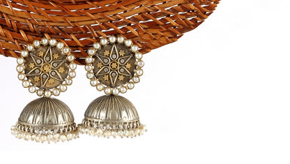 Daniela Silver Jhumka Earrings