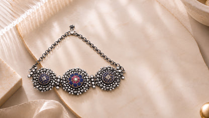 Vividh- Stunning Silver Aasira Choker