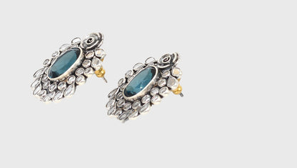 Stunning Silver Handmade Earrings with Hydro Stones