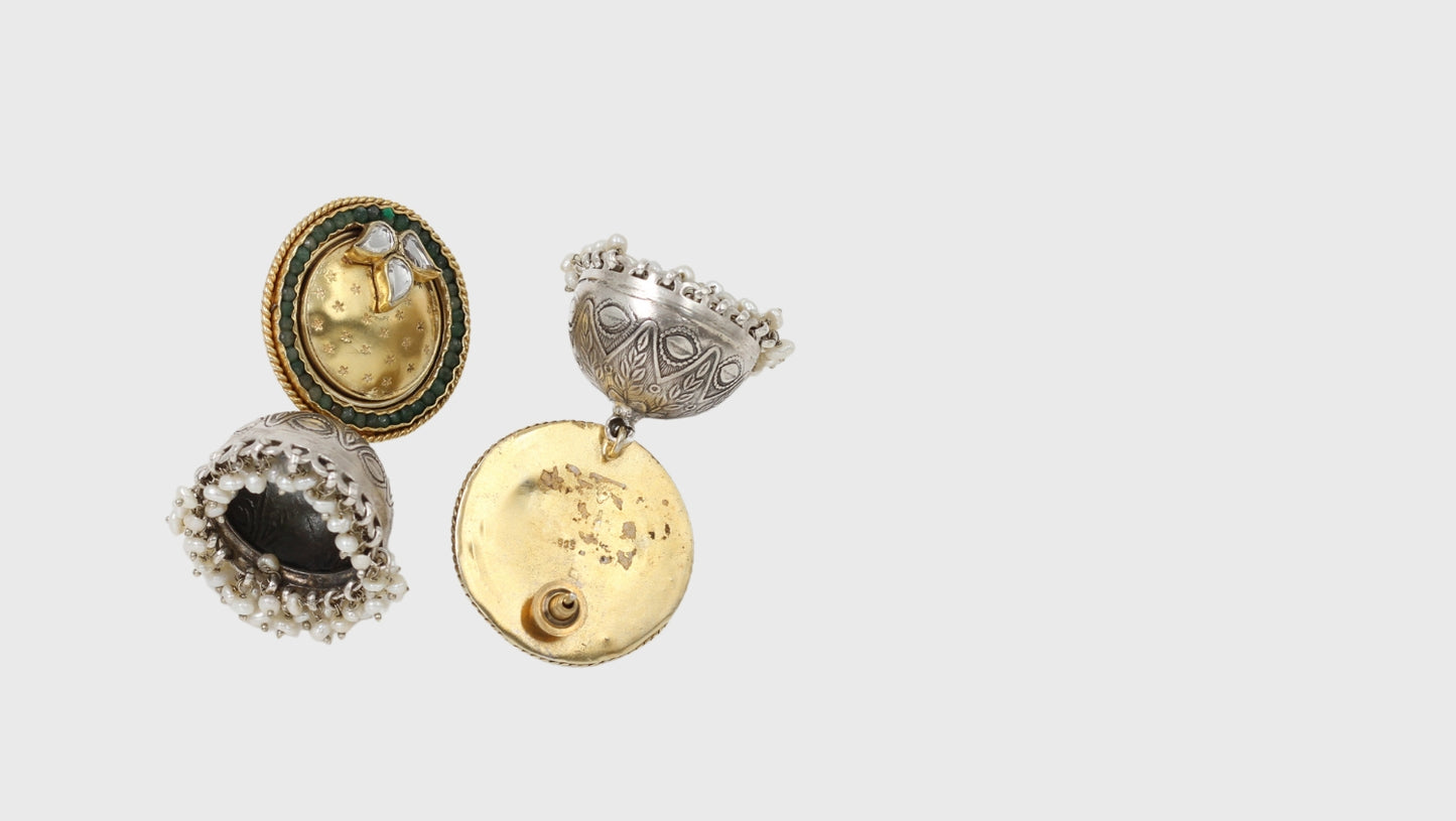 Classic Charm: Sangeeta Boochra Silver Handcrafted Earrings