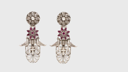 Majestic Grace: Sangeeta Boochra Silver Handcrafted Earrings