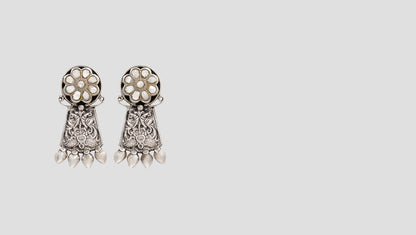 Sangeeta Boochra Designer Silver Earrings: Artisan Elegance