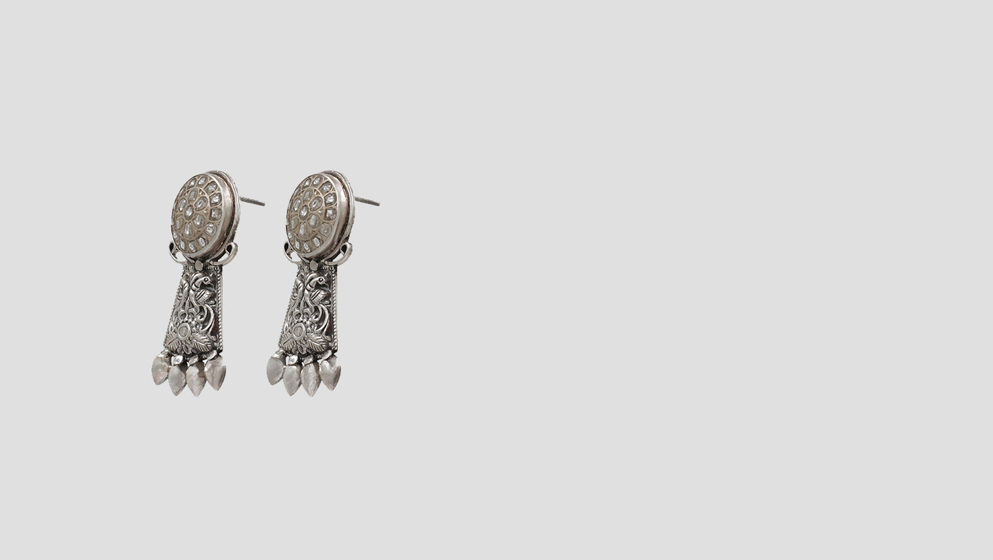 Effortless Elegance: Sangeeta Boochra Designer Earrings in Silver