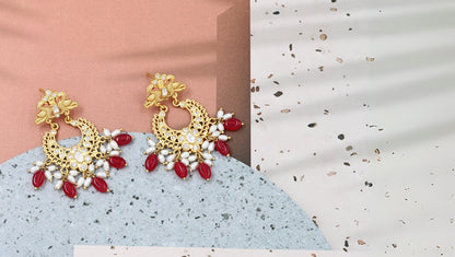 Sangeeta Boochra Silver Moissanite Earrings