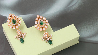 Sangeeta Boochra Silver Moissanite Earrings