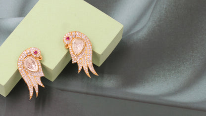 Sangeeta Boochra Silver Moissanite Earrings