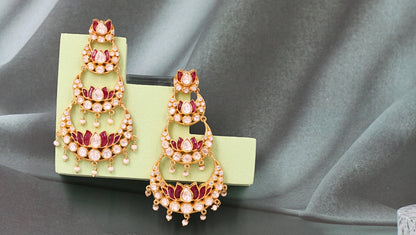 Sangeeta Boochra Silver Moissanite Earrings