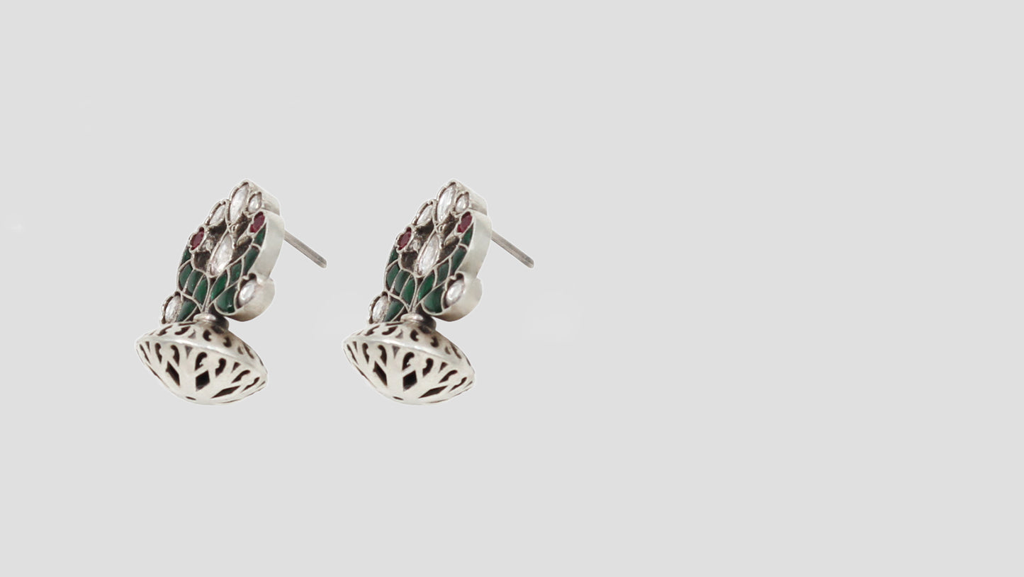 Sophisticated Polish: Sangeeta Boochra Silver Handcrafted Studs