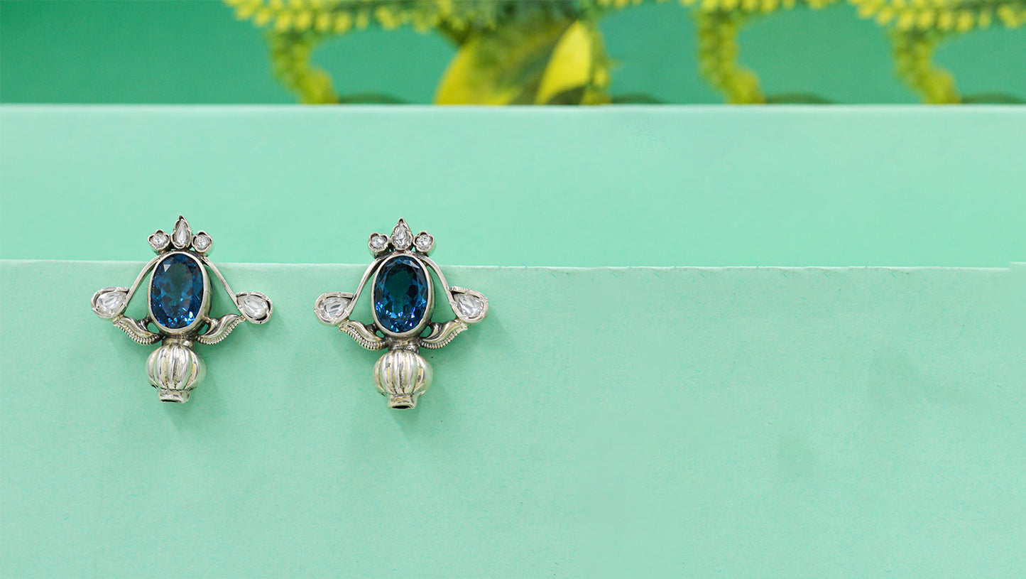 Sangeeta Boochra Handcrafted Silver Earrings – Ocean Elegance